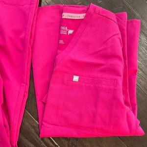 Fabletics Vibrant Pink Scrub Ensemble